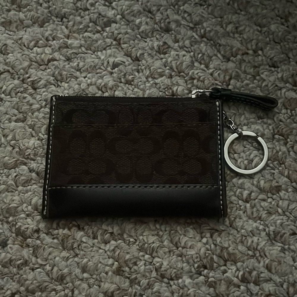 Coach key chain with card holder